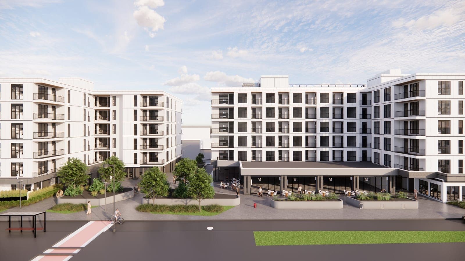 A new purpose-built rental apartment under construction at the Strathearn LRT site in Edmonton — representing the wave of new institutional rental supply entering the market