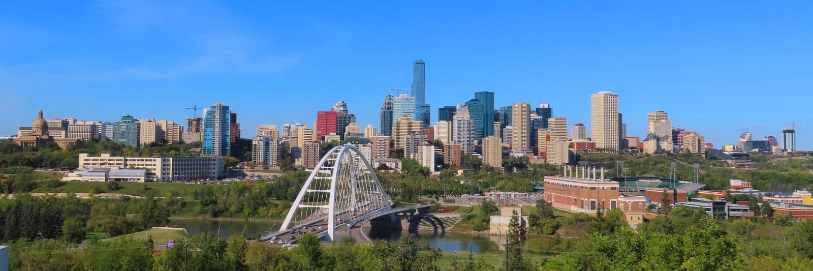 Edmonton skyline from 106 Street lookout