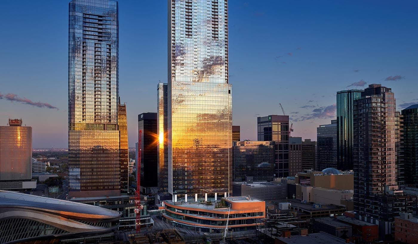 Stantec Tower and ICE District dominate Edmonton's downtown skyline