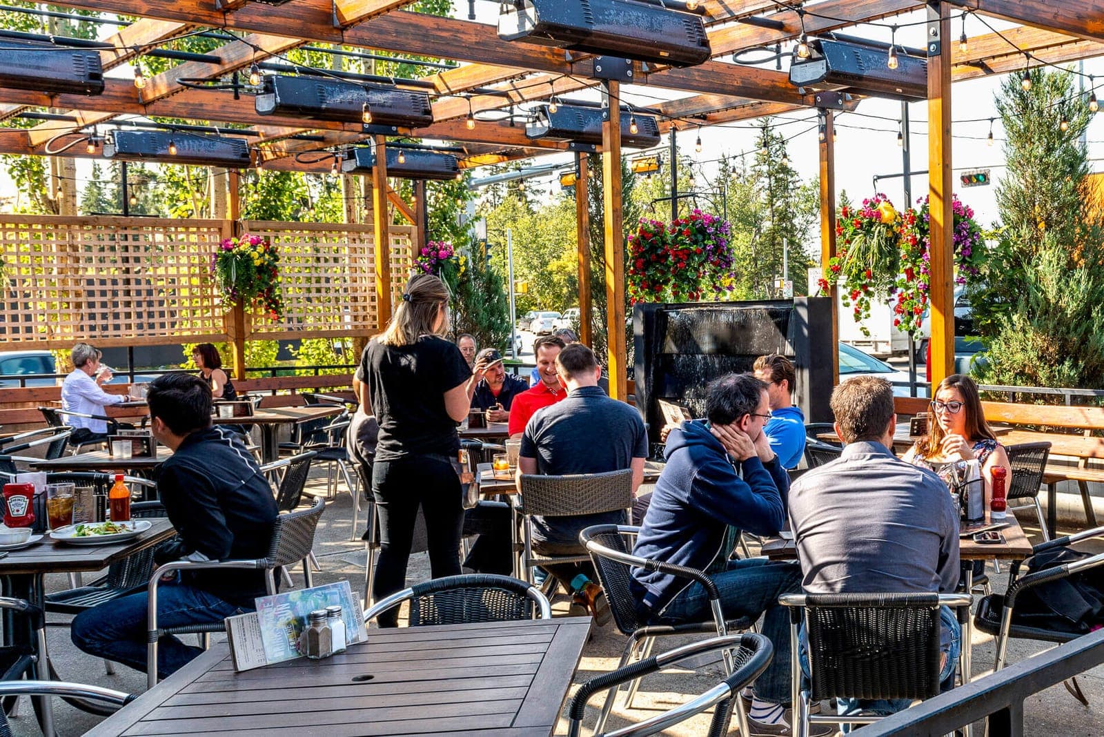 124 Street patio dining in Oliver